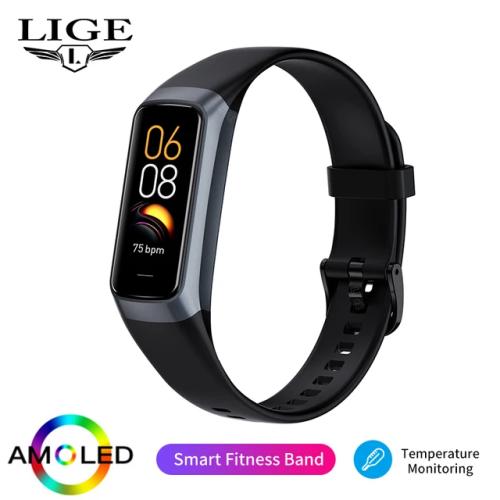 스마트 워치 밴드 심박수 체온 혈압 맥박 측정기 모니터 심박계 LIGE 1.1 인치 Amoled 시계 Smartwatch 여성 방수 남성 팔찌 스포츠 피트니스 트래커 33,060원