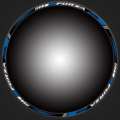 라이더무드 포르자350 300 리플렉티브 휠 스티커 빛 반사 튜닝 타이어 반사 데칼 필름 DIY 방수, 포르자 아웃라인 블루, 1개 17,000원