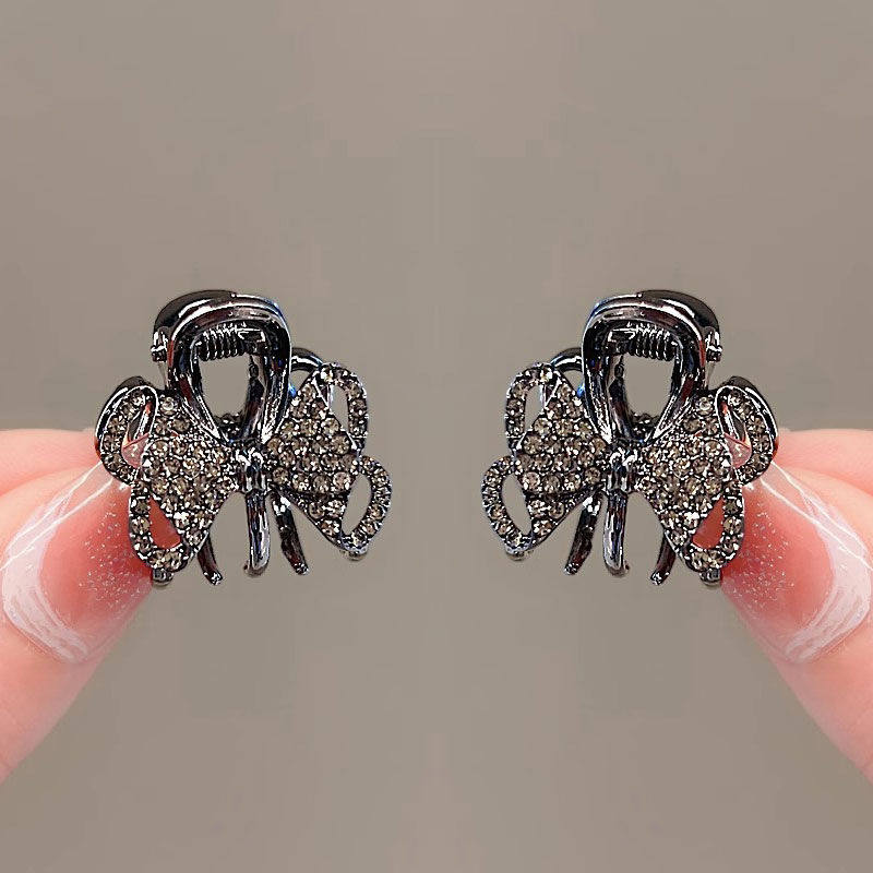 도니주니 미니 집게핀 메탈 리본 큐빅 포인트 헤어핀 2P 11,500원