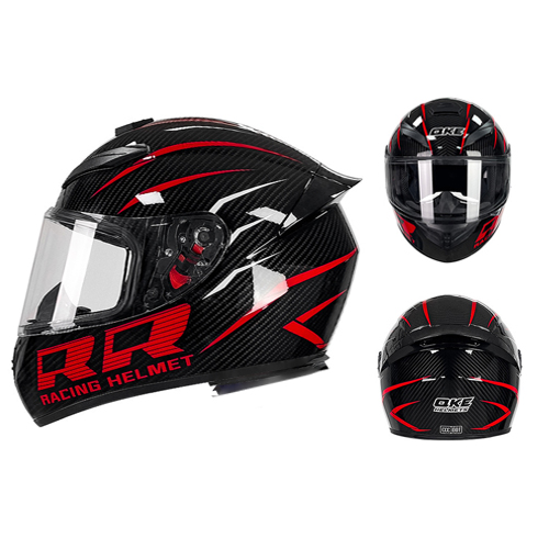 QIKE 바이크 풀페이스 오토바이 헬멧, BC37카본블랙 51,000원