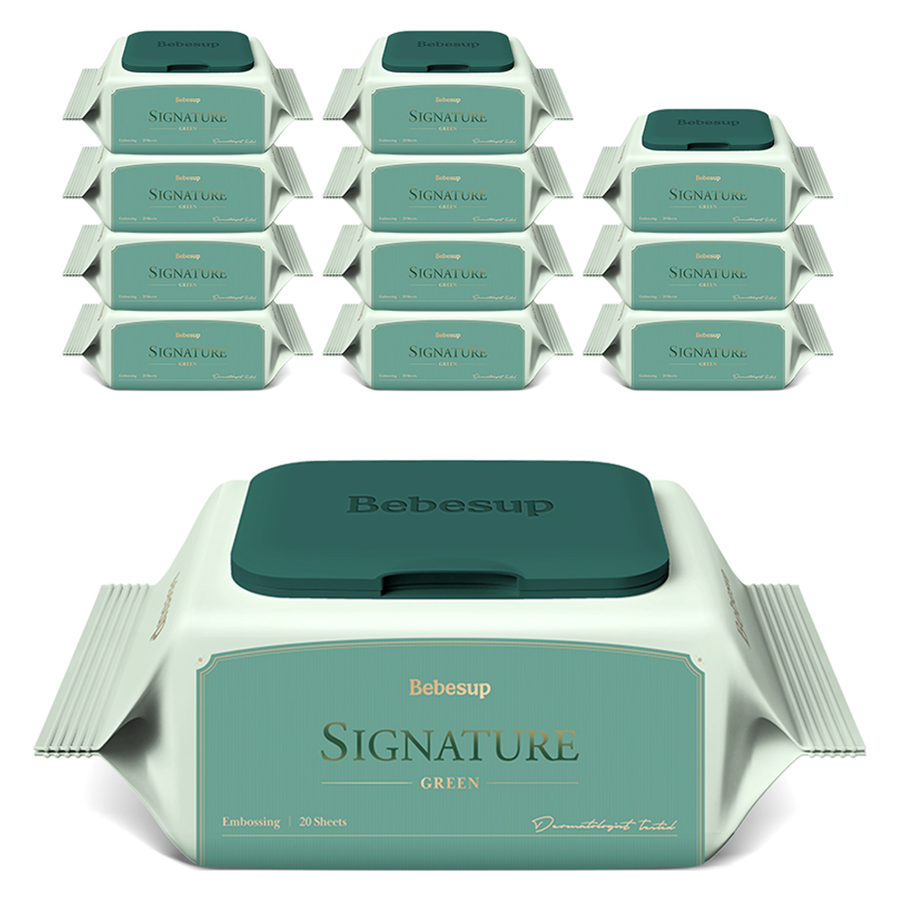 베베숲 시그니처 그린 아기물티슈 휴대캡형 9,490원