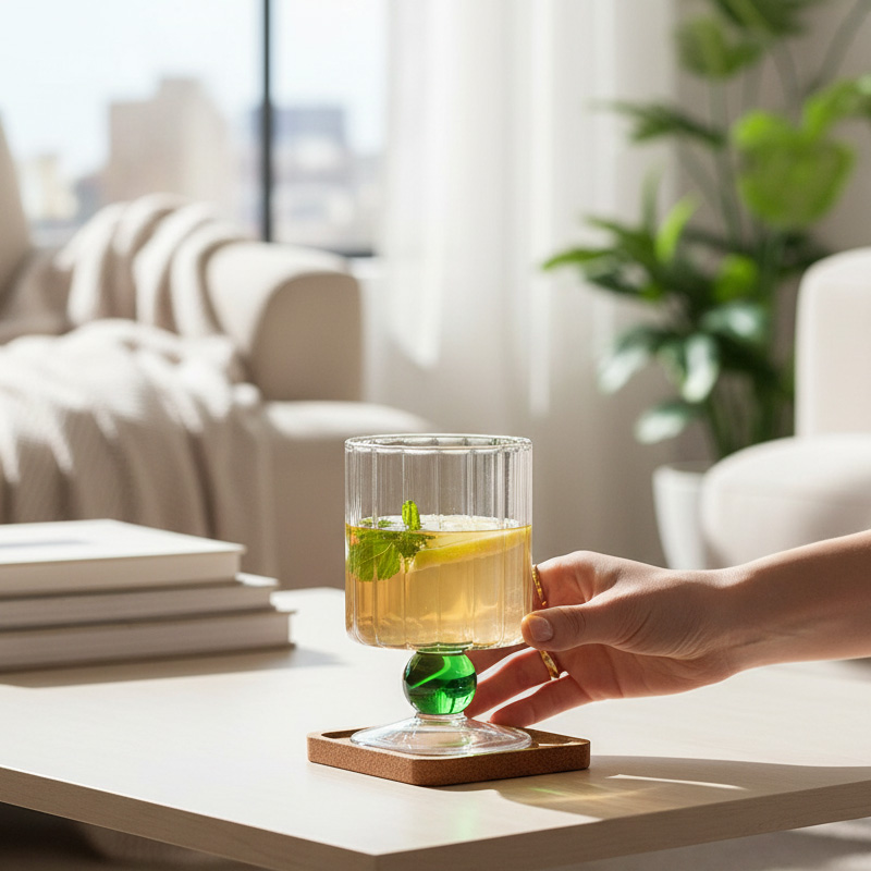 Holin 글로우볼 내열유리 고블렛잔 200ml, 1개, 그린 14,900원