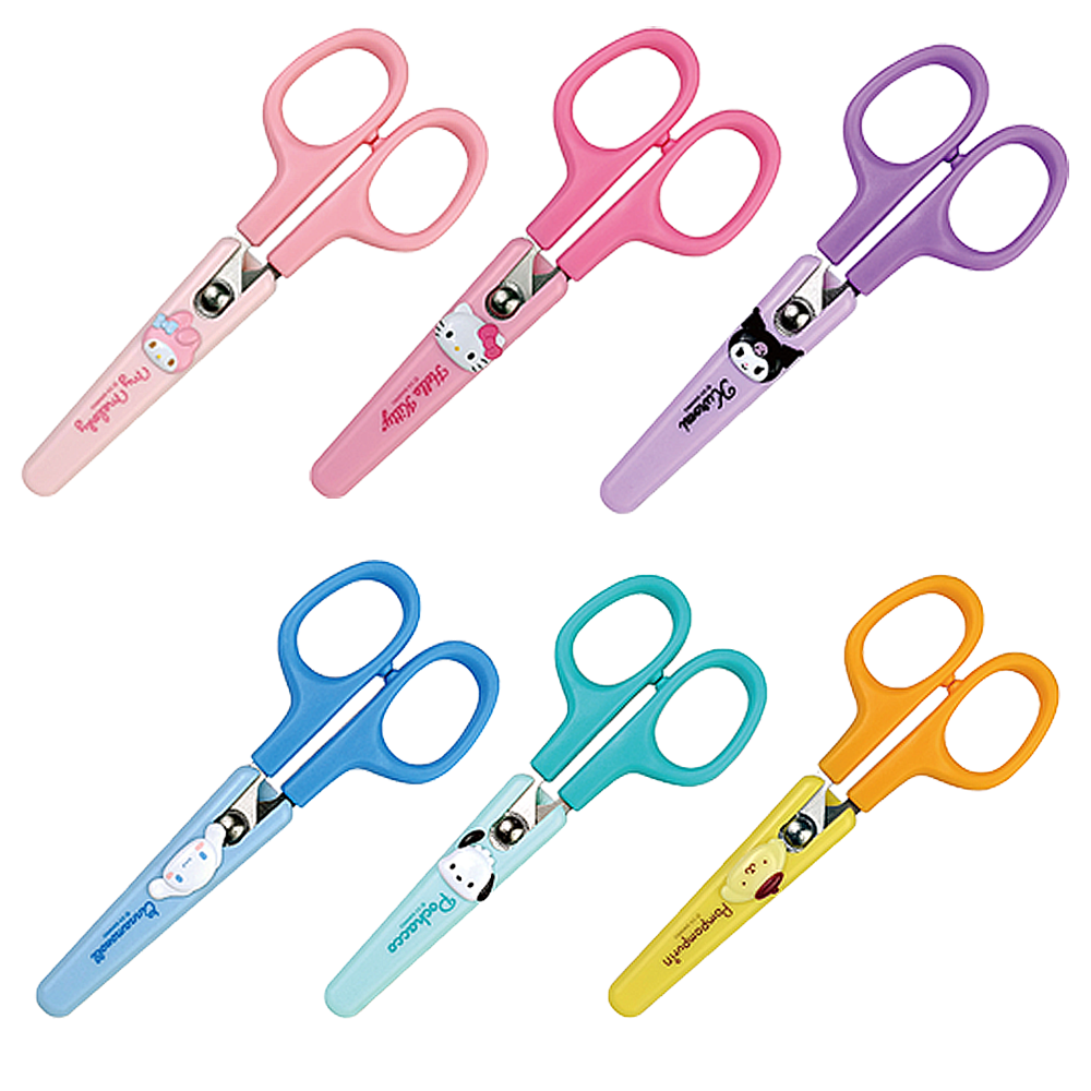 달방구 산리오 가위 안전캡가위 어린이가위 학생 학용품 사무용가위 문구용가위 폼폼푸린 포차코 헬로키티 마이멜로디 시나모롤 쿠로미 가위 7,350원