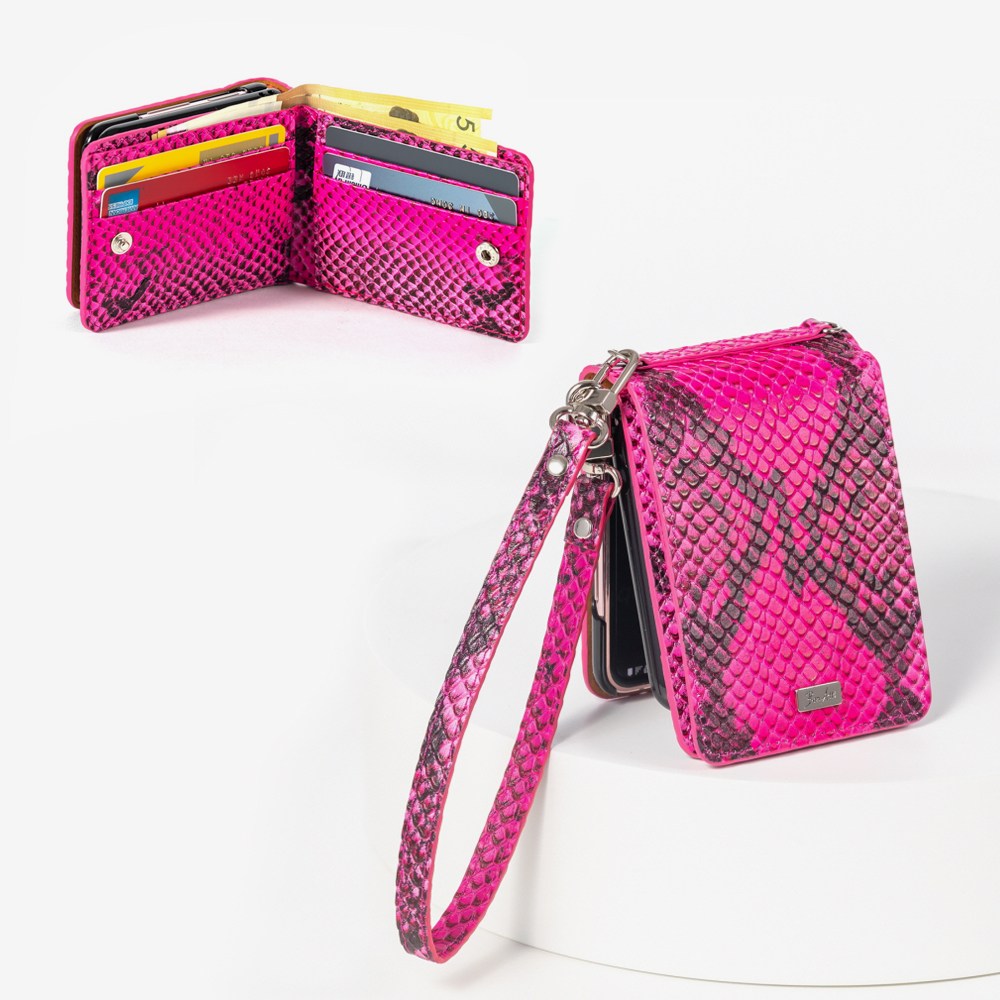 본아띠 갤럭시 Z플립6 메티스 천연 소가죽 아나콘다 지갑 핸드폰 케이스 64,800원