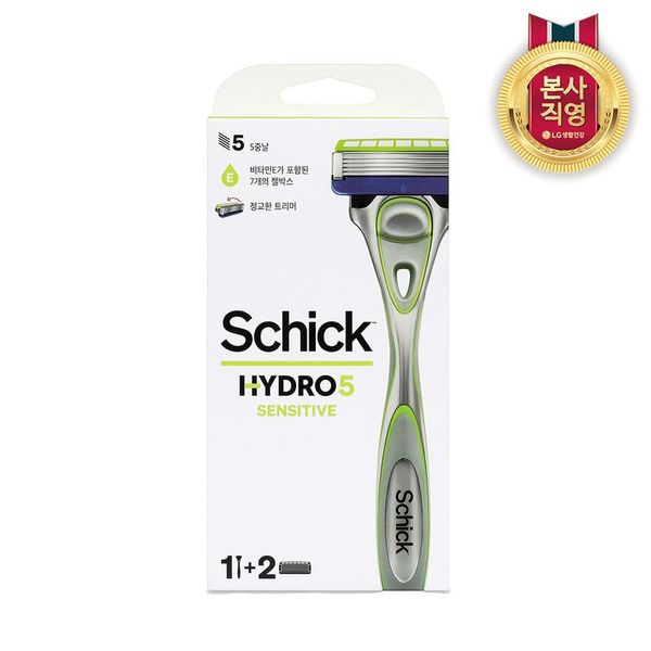 엘지생활건강 쉬크 하이드로5 베이직센서티브 면도기+날2입[34451209] 22,700원