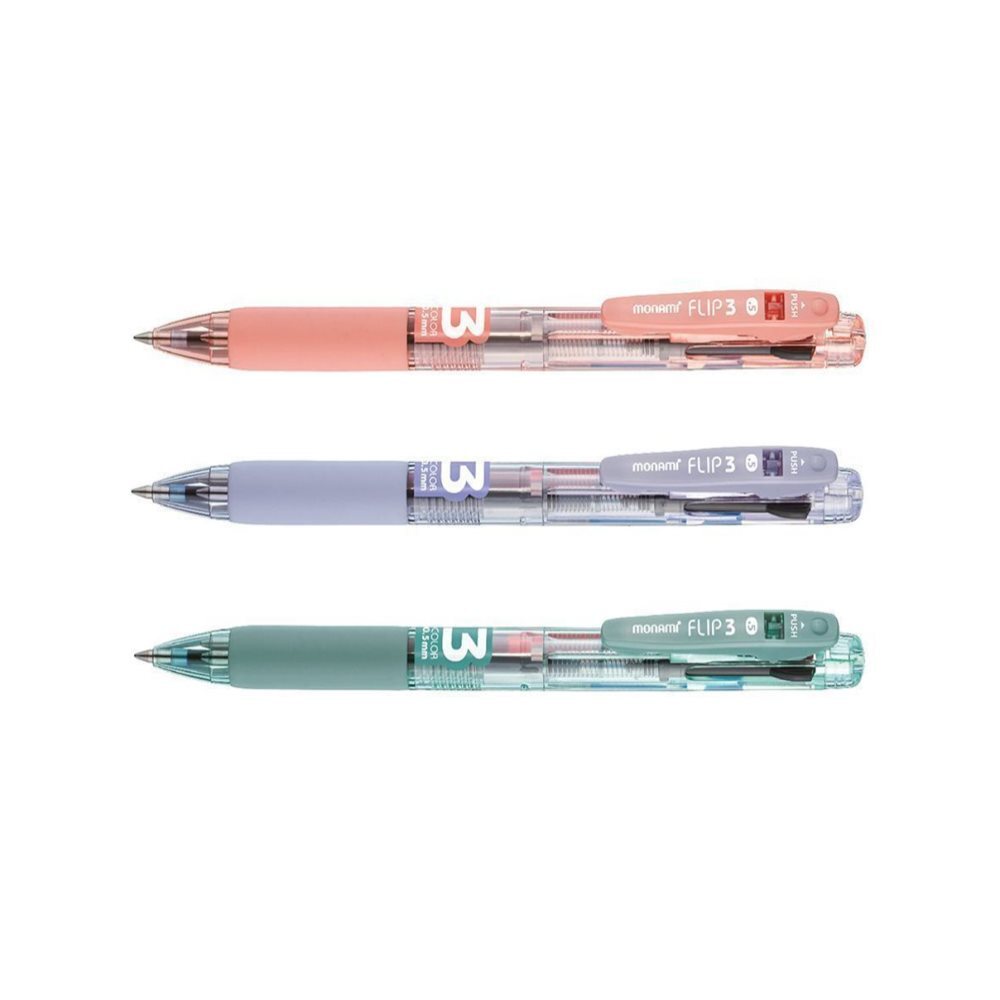 딜리고 모나미 플립3 3색 유성볼펜 0.5mm 1종 12개 세트 유성펜 사용이편리한 학생용볼펜 31,000원