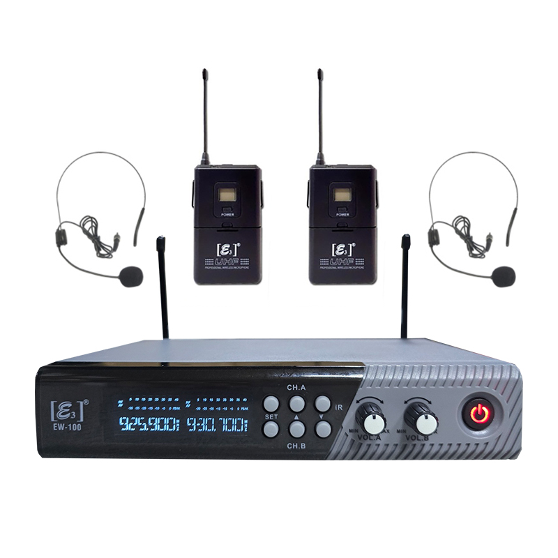 EW-100 2채널 전문가용 900 MHz 주파수 가변형 무선마이크 시스템 360,000원