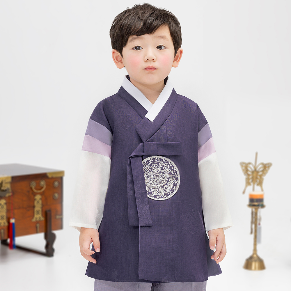 금동이아가한복 남아용 보라봉황보 한복 세트 AM120 46,900원