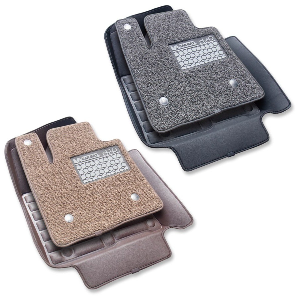 KG모빌리티 (쌍용) G4 렉스턴스포츠 /스포츠칸 (18년~ 현재) 오토핏 9D 가죽 입체 코일 카매트, 블랙+그레이 109,900원