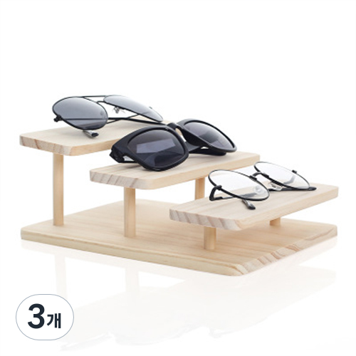 더플로우컴퍼니 계단식 원목 안경 거치대 3단 48,000원