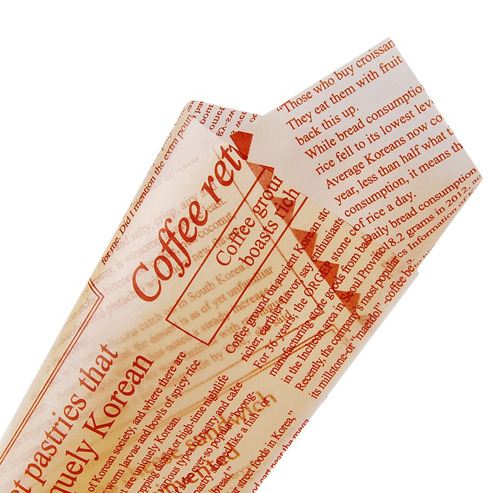 샌드위치포장지 뉴스페이퍼 O3525 (무코팅) (브라운), 1세트, 500개 22,000원