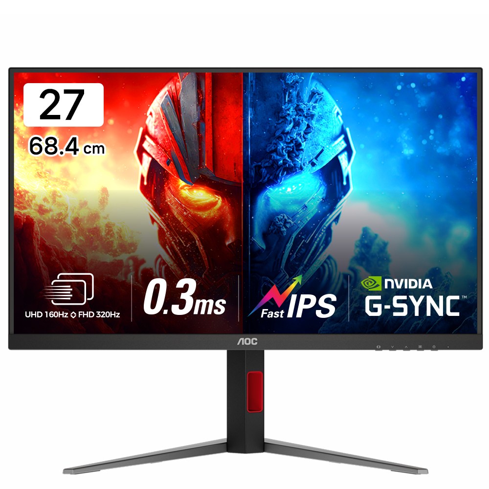 알파스캔 AOC U27G4 게이밍 320Hz 듀얼모드 4K UHD HDR 400 무결점 27인치 IPS 모니터 459,000원