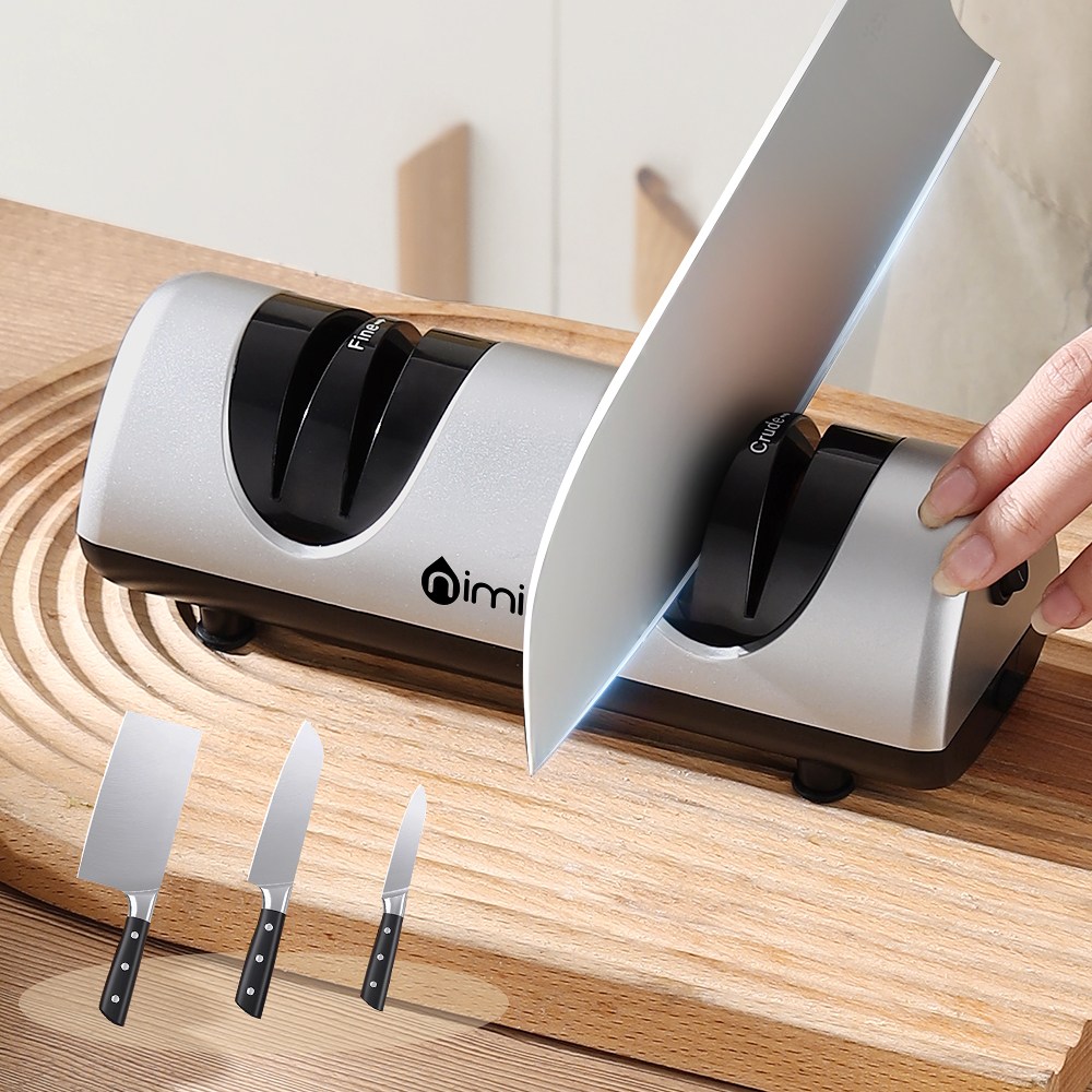 nimin 무선 전동 칼갈이 3초 초고속 자동 연마기 + 숫돌 세트 가정용 업소용 주방용 다용도 칼갈이 숫돌 셰프칼 샤프너 25,900원