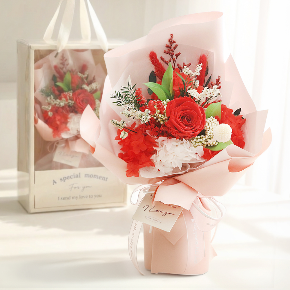 뷰티풀데코센스 생화 프리저브드 꽃다발 + 쇼핑백 26,900원