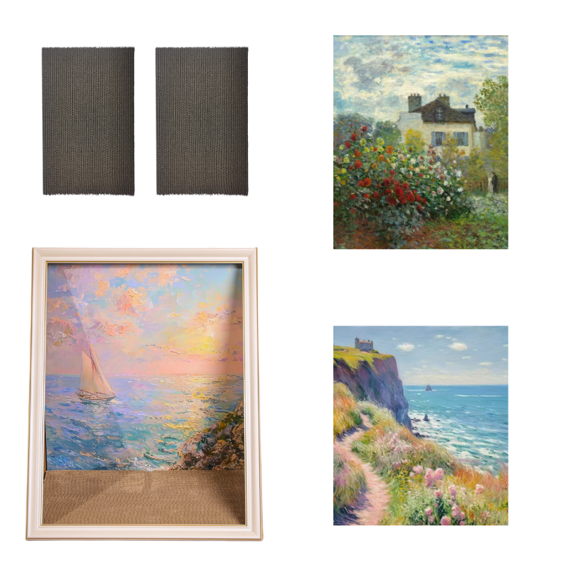 고양이숨숨집 고양이숨숨집스크래쳐 액자형 유화 디자인 대형스크래처 스크래쳐리필 증정 인테리어 고양이스크래처 가구 보호 필수템 고양이스크래처 49,000원