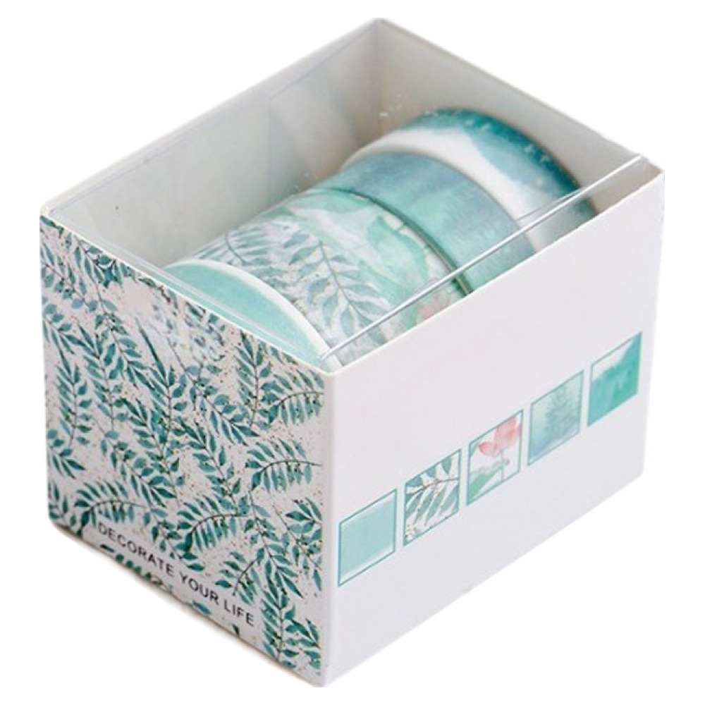 베네블 다꾸 데코레이션 마스킹테이프 5종 세트, 그린그래스, 1세트 6,900원