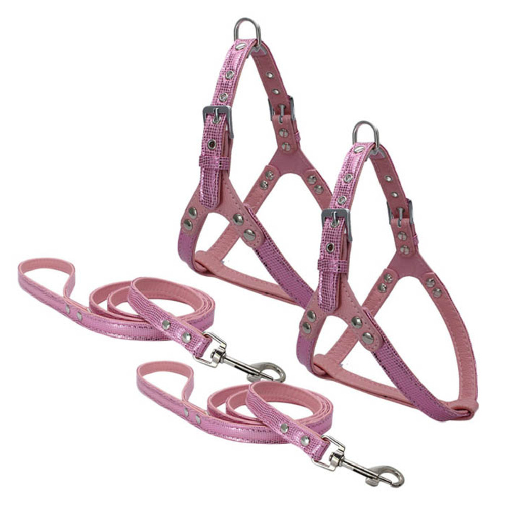 펫나인 강아지와 고양이 인조 뱀피 스타일 견인 리드줄 2p + 하네스 2p 15,360원