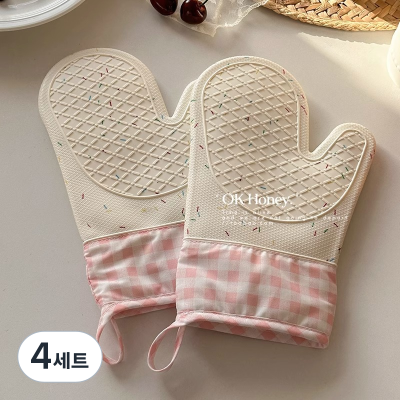 딱하루템 두꺼운 실리콘 주방 오븐 장갑 2개 47,130원