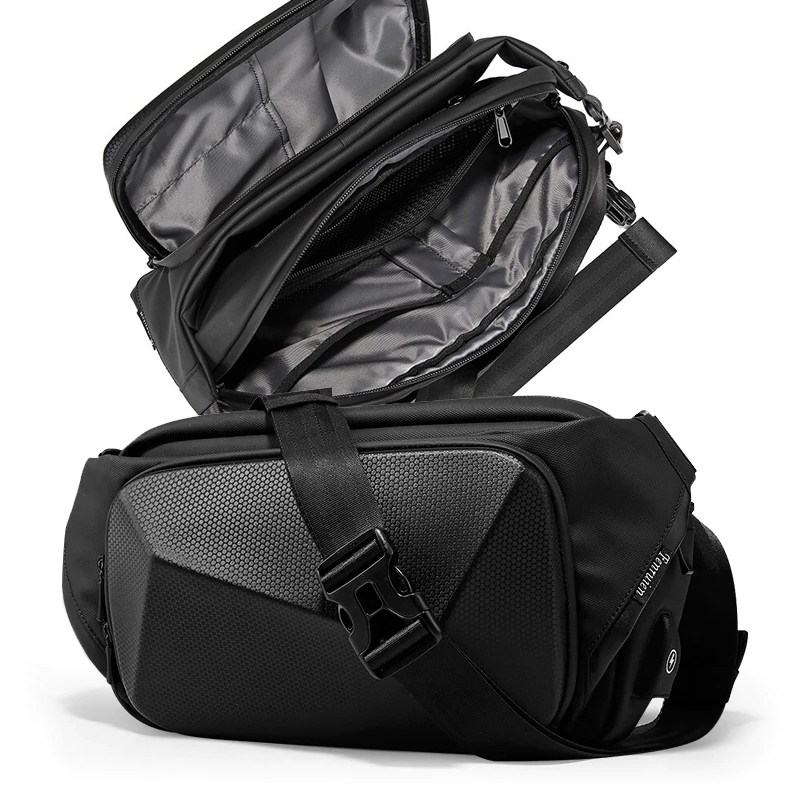 펜루엔 하드쉘 USB 힙색앤슬링백 공간분리형 수납 9.7인치가능 46,500원