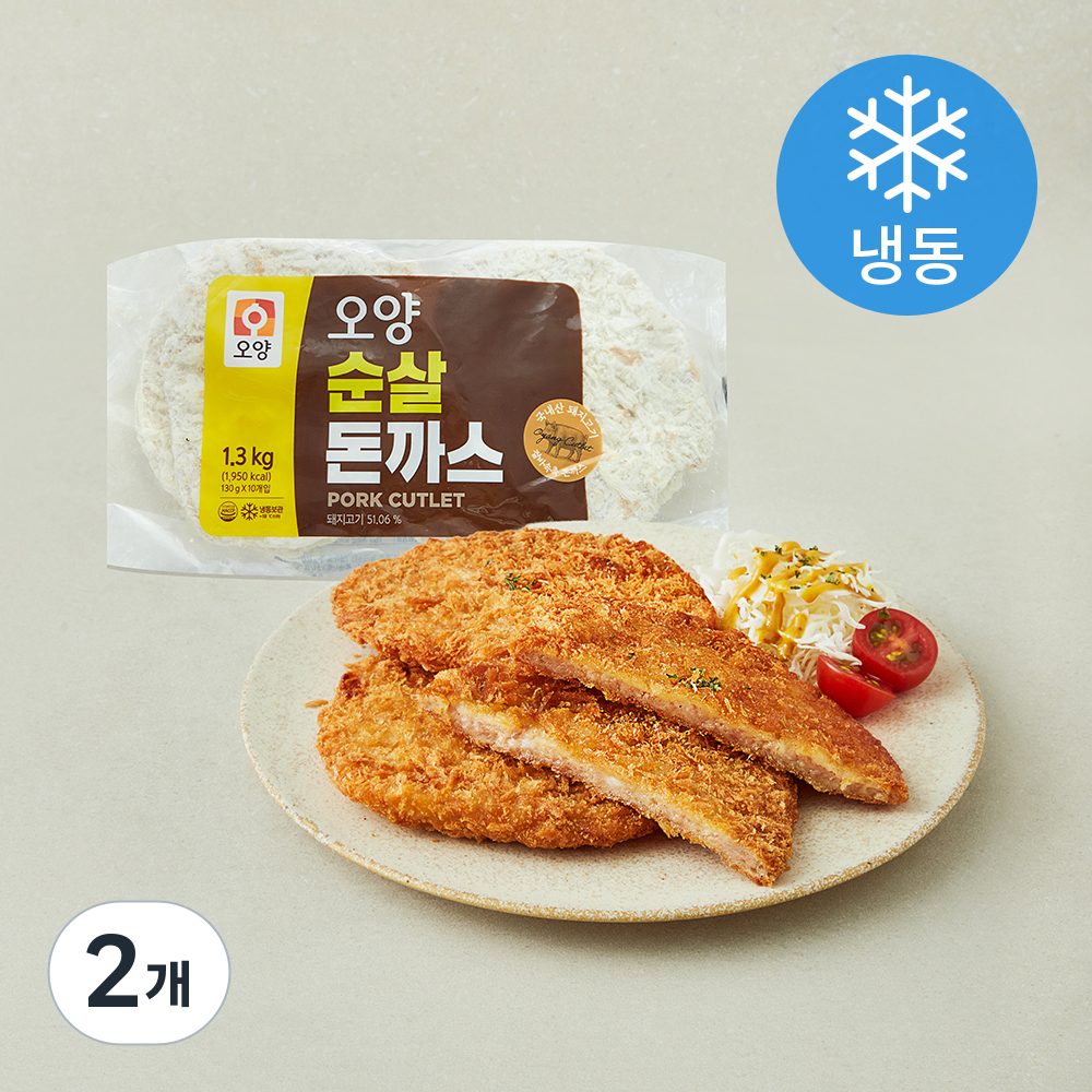 [로켓프레시] 사조오양 순살 돈까스 (냉동), 1.3kg, 2개 44,450원