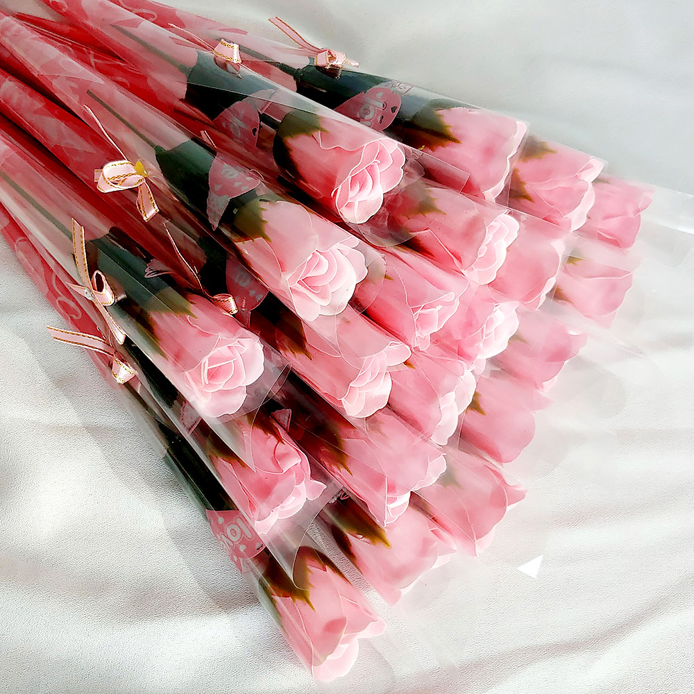아르띠콜로 비누꽃 한송이 장미 꽃다발 세트, 핑크, 20개 16,900원