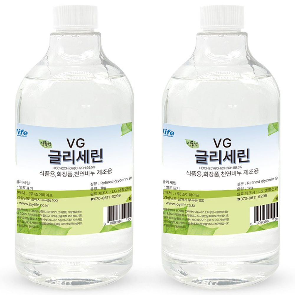 조이라이프 식물성 글리세린 VG 1kg 2개 식물성 화장품 비누 슬라임 26,900원