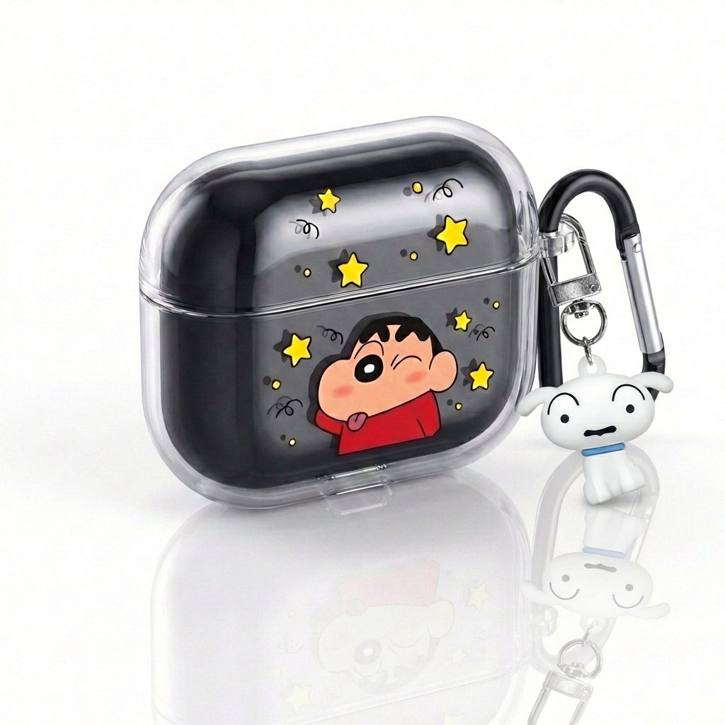 짱구 정품 버즈 3 프로 투명 하드 일체형 케이스 + 카라비너 + 랜덤 피규어 키링 1개 세트 15,900원