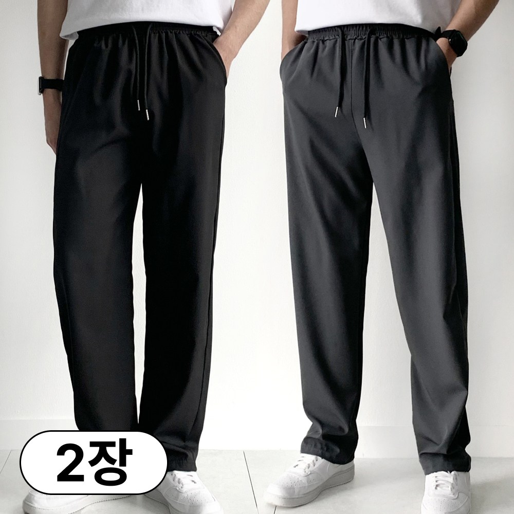 핏노블 1+1 남자 여름 바지 작업복 일자 쿨 트레이닝 팬츠 14,900원