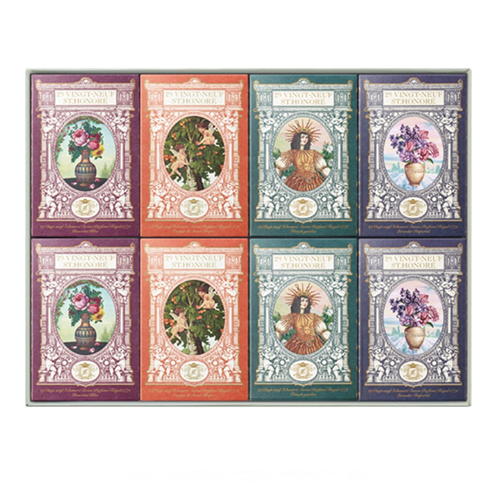 [뱅네프생토노레] 신제품 새로운향 사봉 파퓨메 로얄 1779 프랑스향 향수비누 시즌2 집들이선물 답례품 어버이날 스승의날 성년의날 선물, 135g, 8개입 35,000원