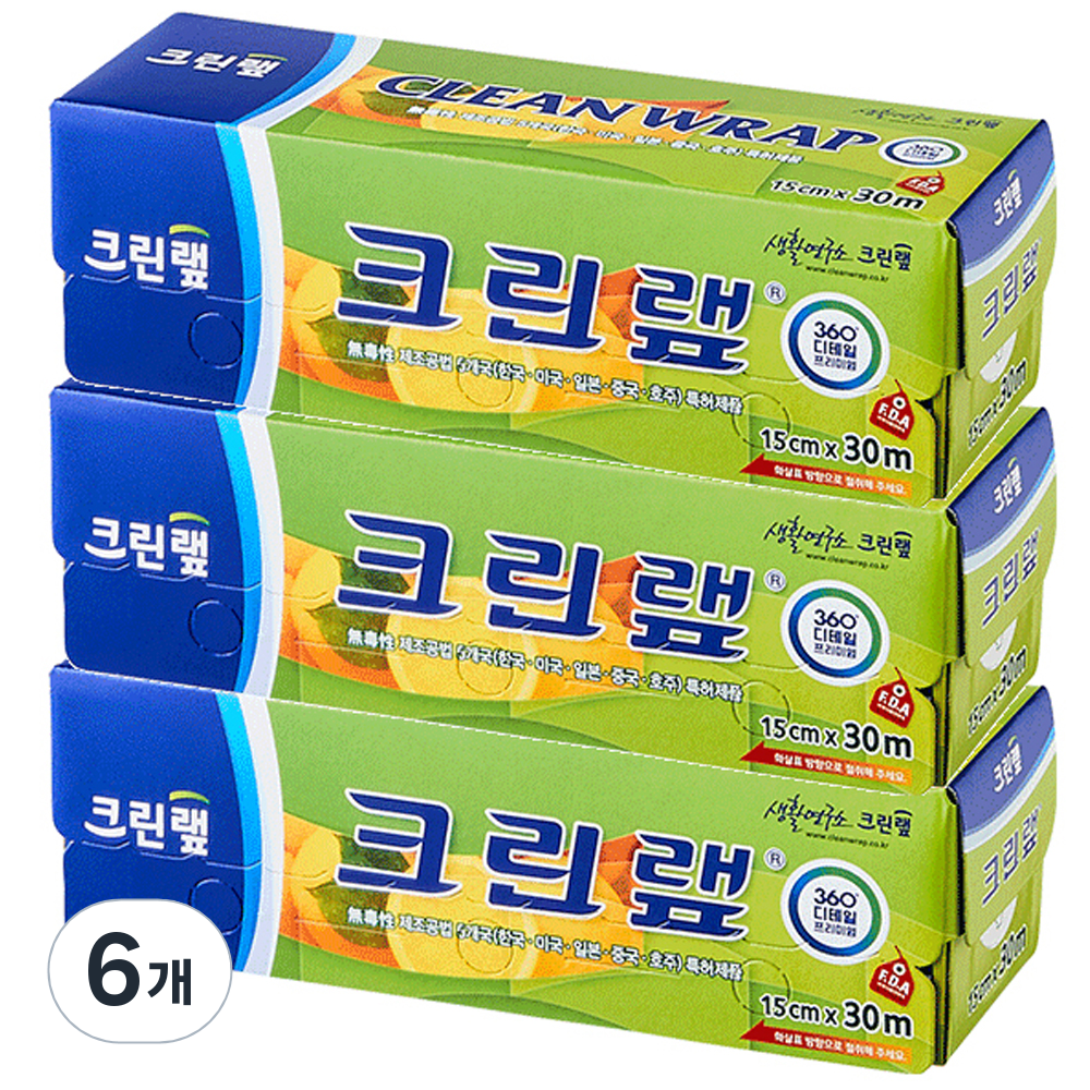 크린랩 위생랩, 30m, 6개 11,400원