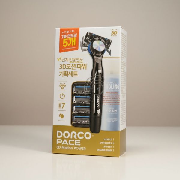 도루코 PACE 3D 모션 파워 면도기 핸들+5입날+쉐이빙폼 74ml 31,400원