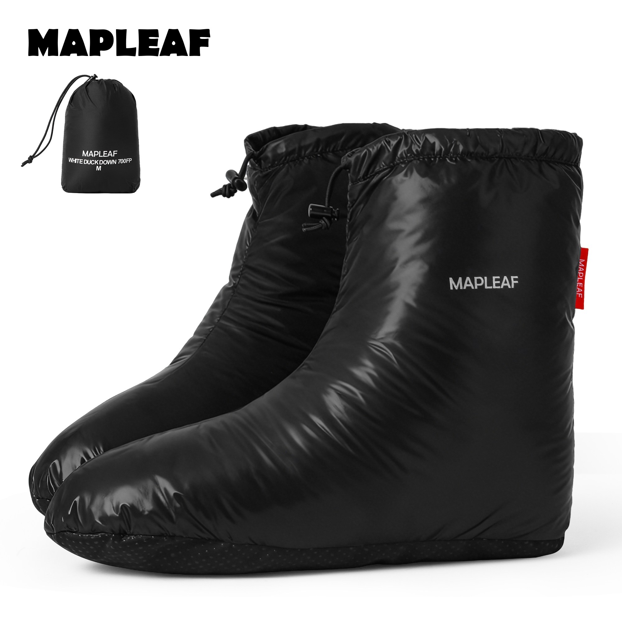 MAPLEAF 풋 커버 700FP 다운 슈즈 룸슈즈 추위와 따뜻함 야외 텐트 캠핑 풋 커버 실내복 가을 겨울 방풍 초경량 풋 커버 수납 가방이 있는 남녀공용 40,940원