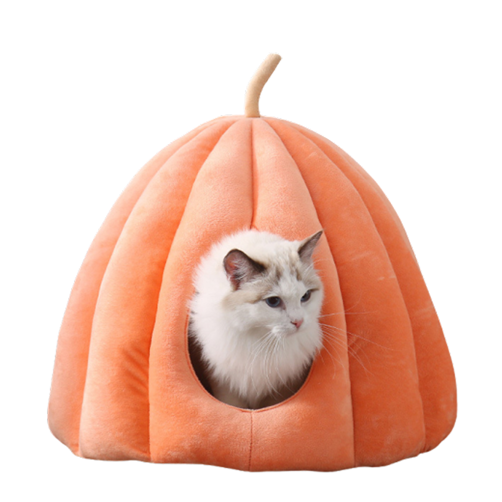 옥희독희 고양이 극세사 호박 숨숨집 하우스, 오렌지, 1개 26,500원