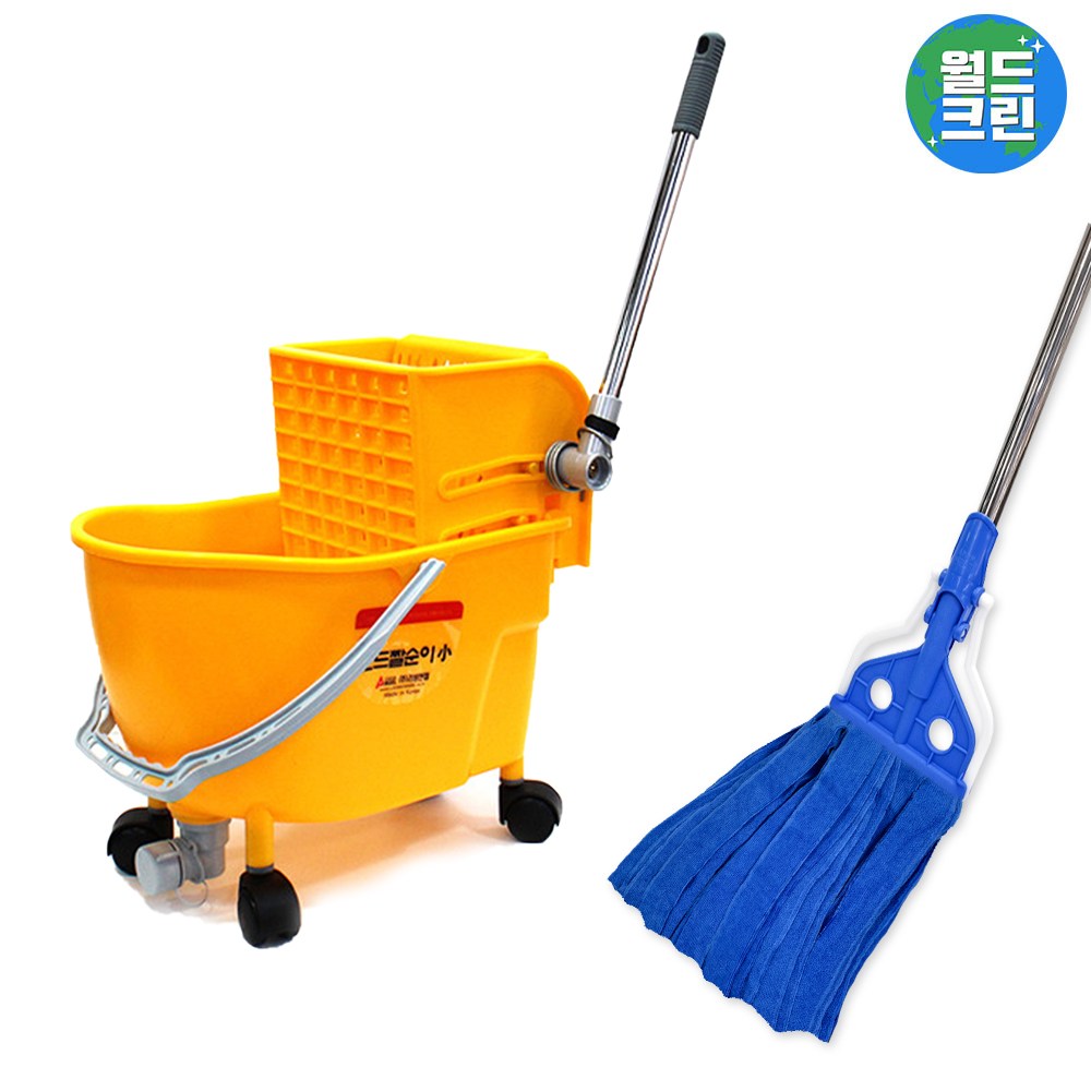 월드크린 마포 탈수기 소 + 극세사 330g 마포걸레 마포대 1세트, 1개 56,900원