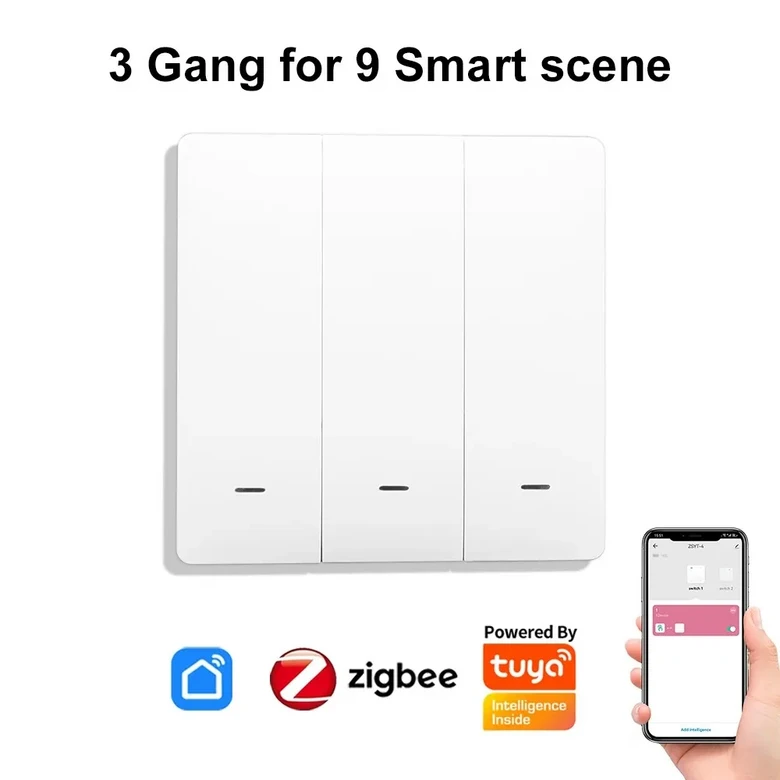 투야 지그비 씬 스위치 벽 무선 스마트 라이트 푸시 단추 컨트롤러 1 갱 2 34 15,900원