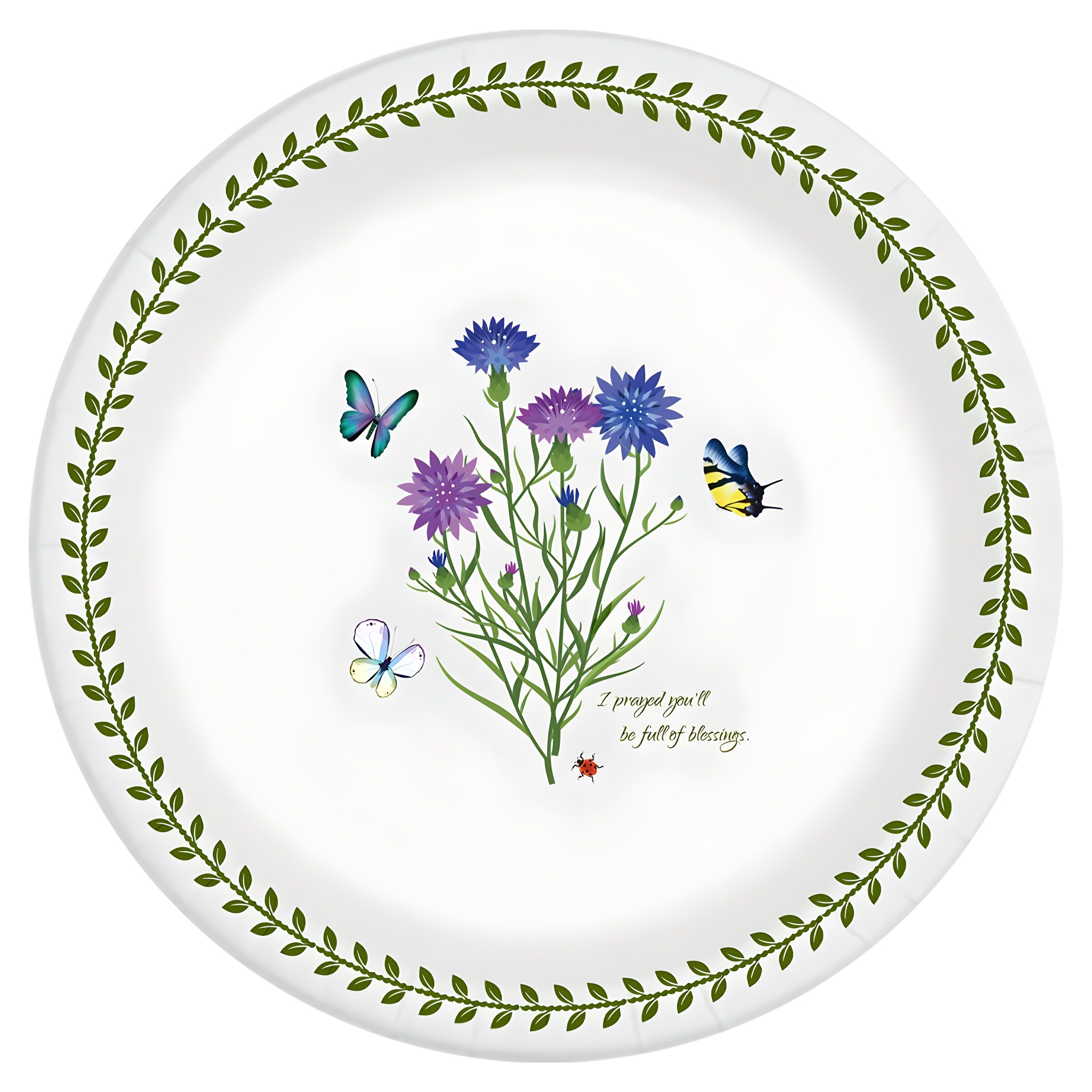 무상표 플라워 종이접시 23cm 3,810원