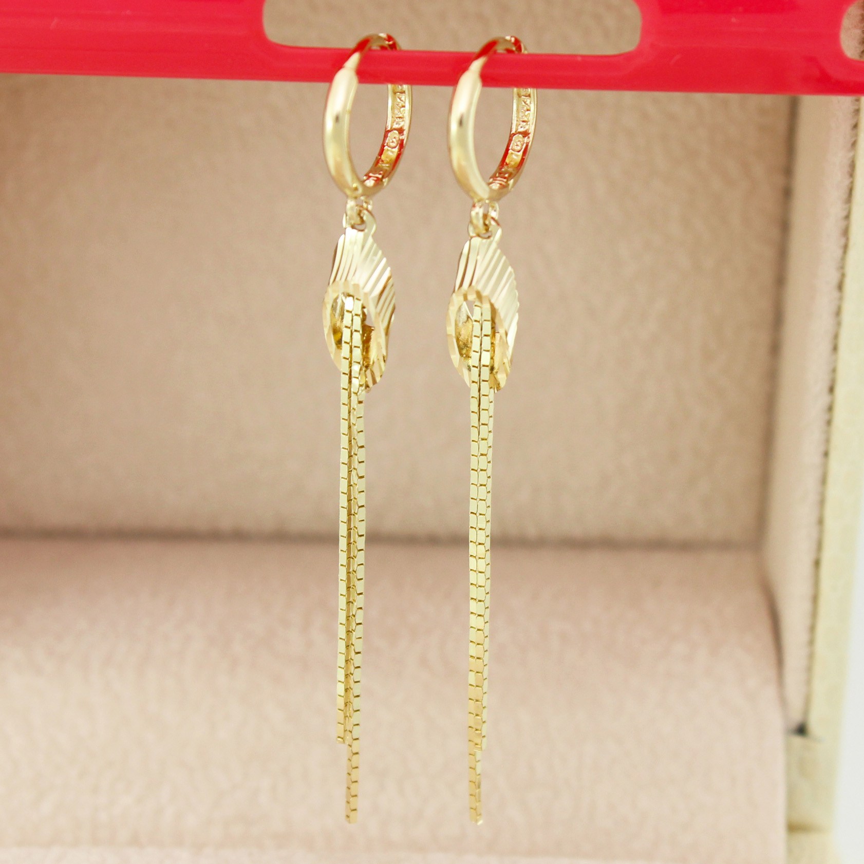 14k 18k 로즈골드  롱귀걸이  원터치 (E293)체리스 560,860원