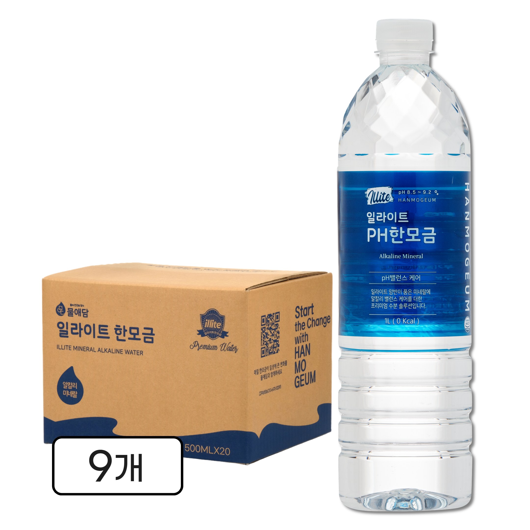 일라이트 PH한모금 10배 알칼리수 규소수 미네랄워터, 1L, 9개 28,000원