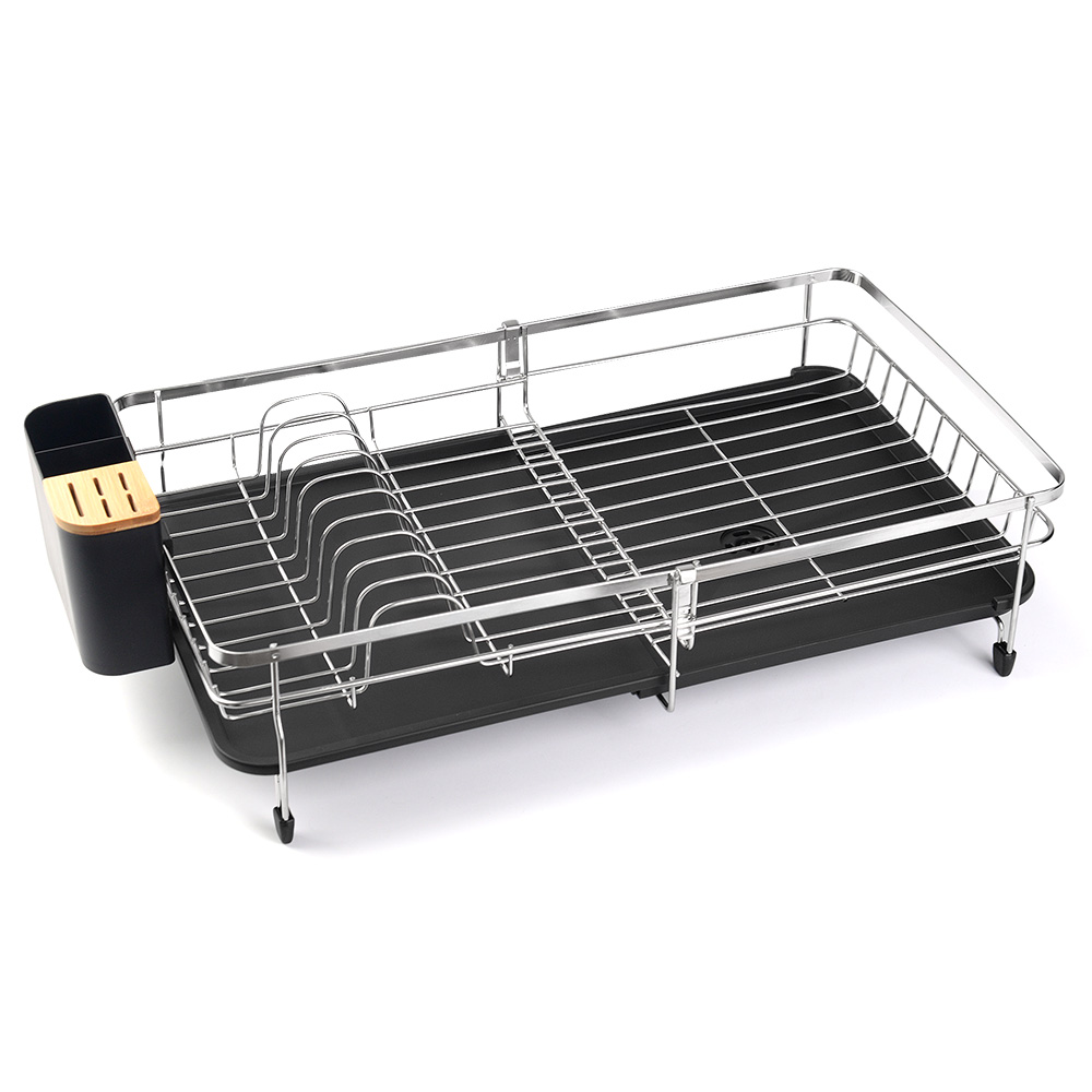 노빌리움 네오 스테인레스304 식기건조대 자동물빠짐 싱크대 선반 그릇 정리대, 1개, 스테인레스 + 블랙, 1단 28,900원