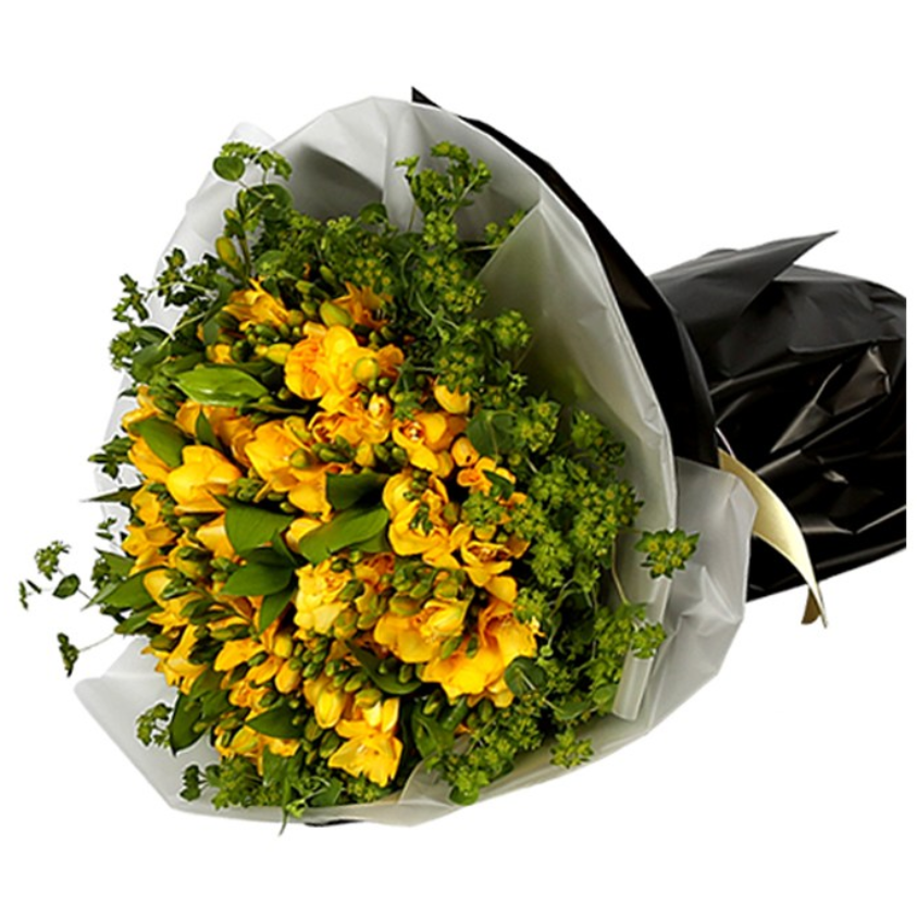 전국당일발송 (후리지아 사랑 b-0016) 꽃다발 꽃바구니 기념일 꽃배달 꽃선물 생화 졸업 승진 인테리어, 1개 64,600원