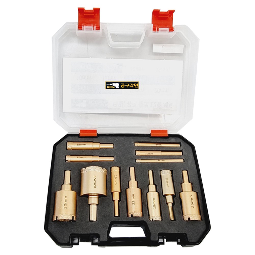 공구라면 ( 09RM ) 타일 유리 대리석 홀커터 타공 홀쏘 6~35mm 1세트, 1개 21,000원