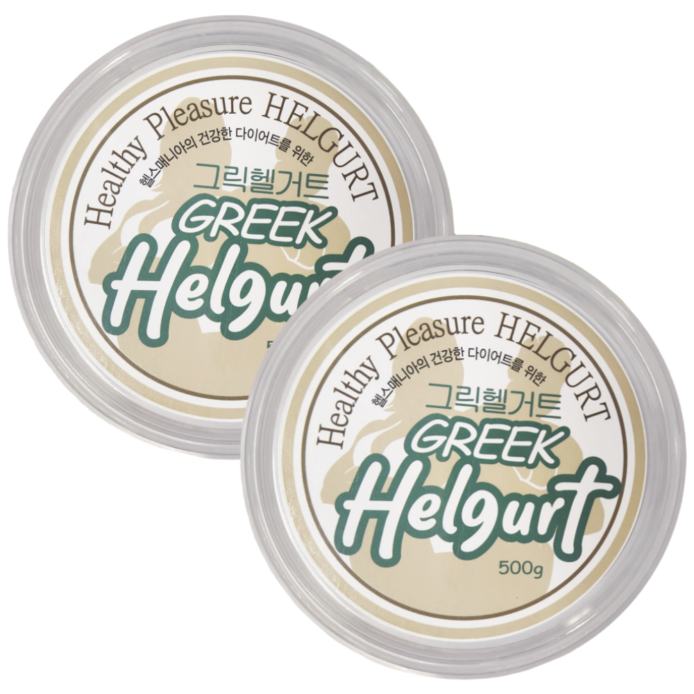 꾸덕한 무지방 무가당 무설탕 그릭헬거트 1kg (500gx2개) 대용량 고단백 수제 그릭요거트, 2개, 500g 17,000원