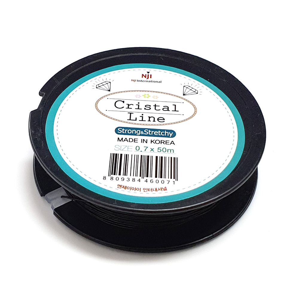 ALL 팔찌고무줄 0.7mm 블랙 우레탄줄 50m 한롤 14,000원