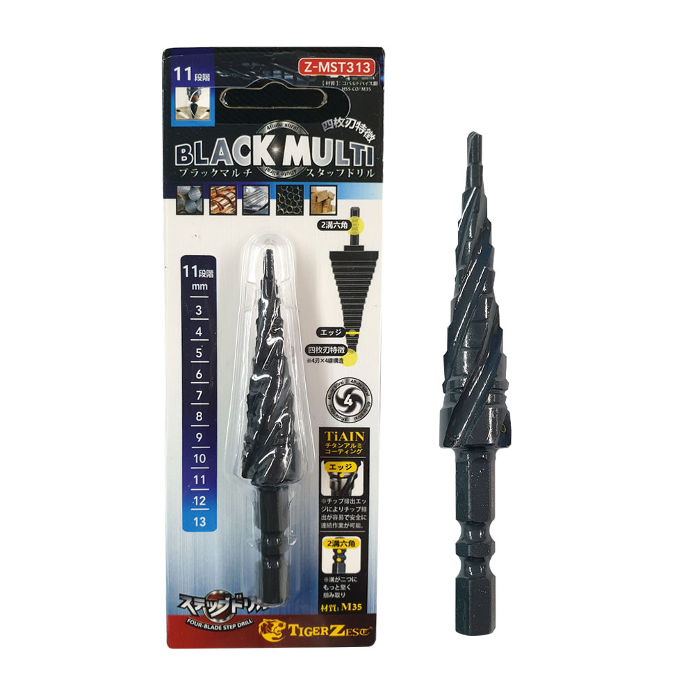 타이거 제스트 멀티블랙 스텝드릴 Z-MST313 소 11단계 3-13mm 13,890원