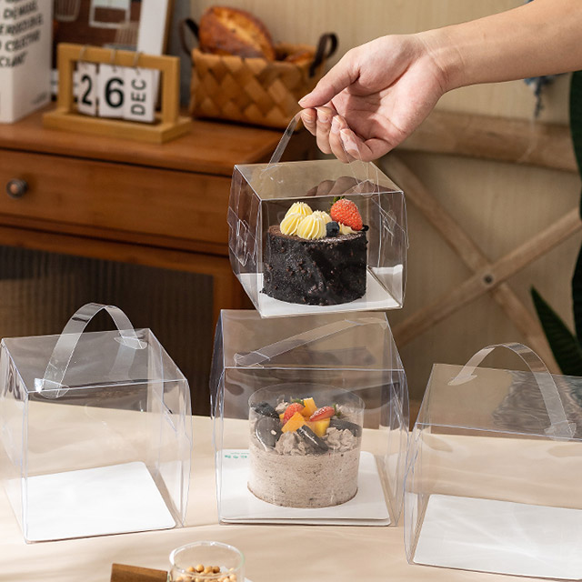 투명 사각 쿠키 머핀 미니 케이크 포장 상자 730원