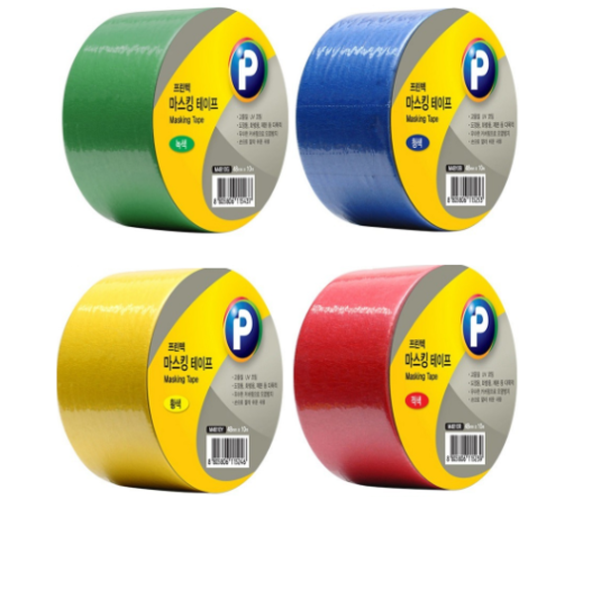 프린텍 마스킹테이프 칼라 48mm x 10m /종이테이프/칼라마스킹/마킹/제본용 1,800원
