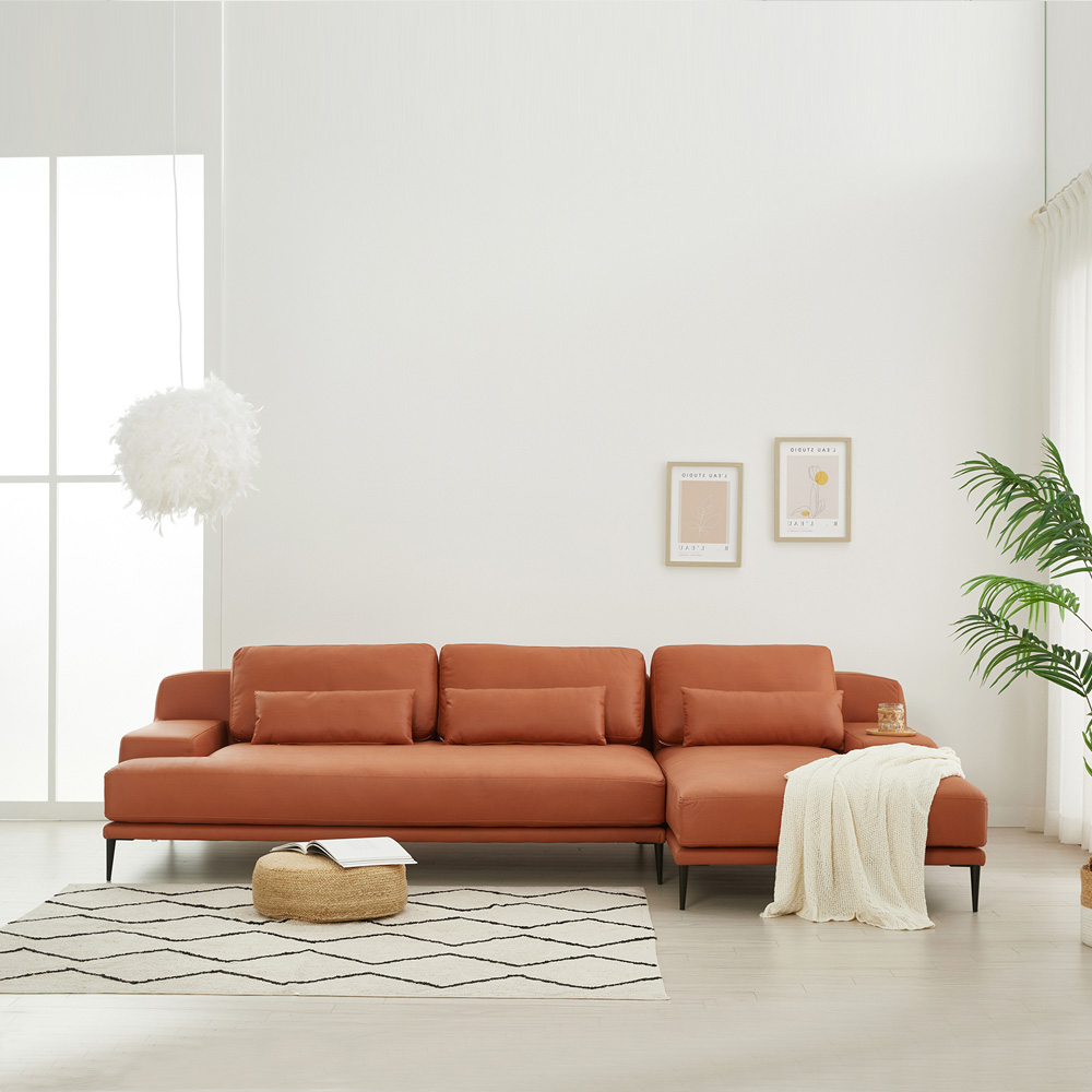 플로바움 델리안 패브릭 소파 4인카우치형 쇼파 방문설치소파, 카멜브라운/앉아서좌측카우치(SL7608) 749,000원