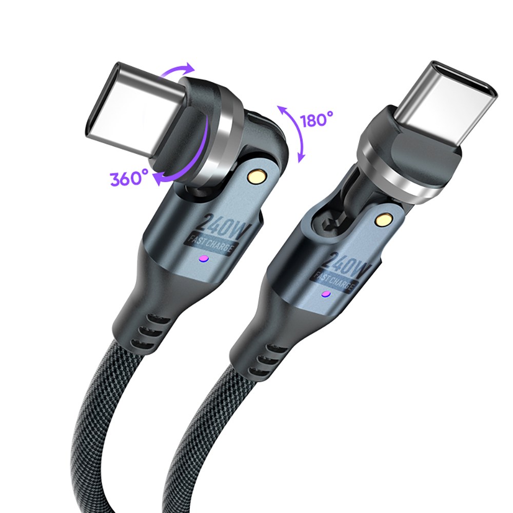 540도 360도 회전 C타입 240W 초고속 충전 케이블 꺾임 방지 노트북 태블릿 맥북 스마트폰 PD 고출력 USB C 충전선 11,900원