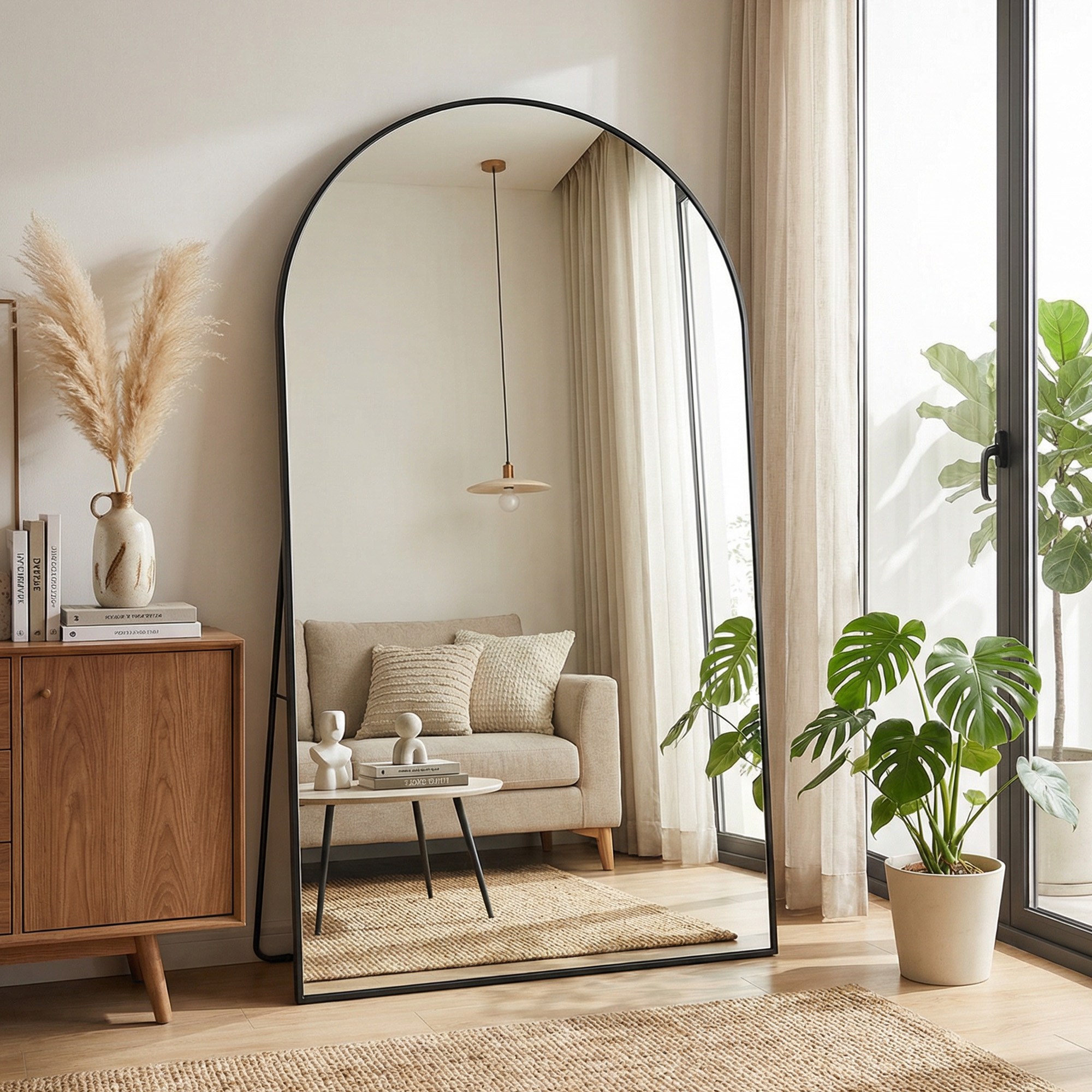 국내발송 당일출고 안토크 초대형 아치형 전신거울 거치 스탠드 지지대 이동식 원룸 미용실용 전신경 1800x1100 199,990원