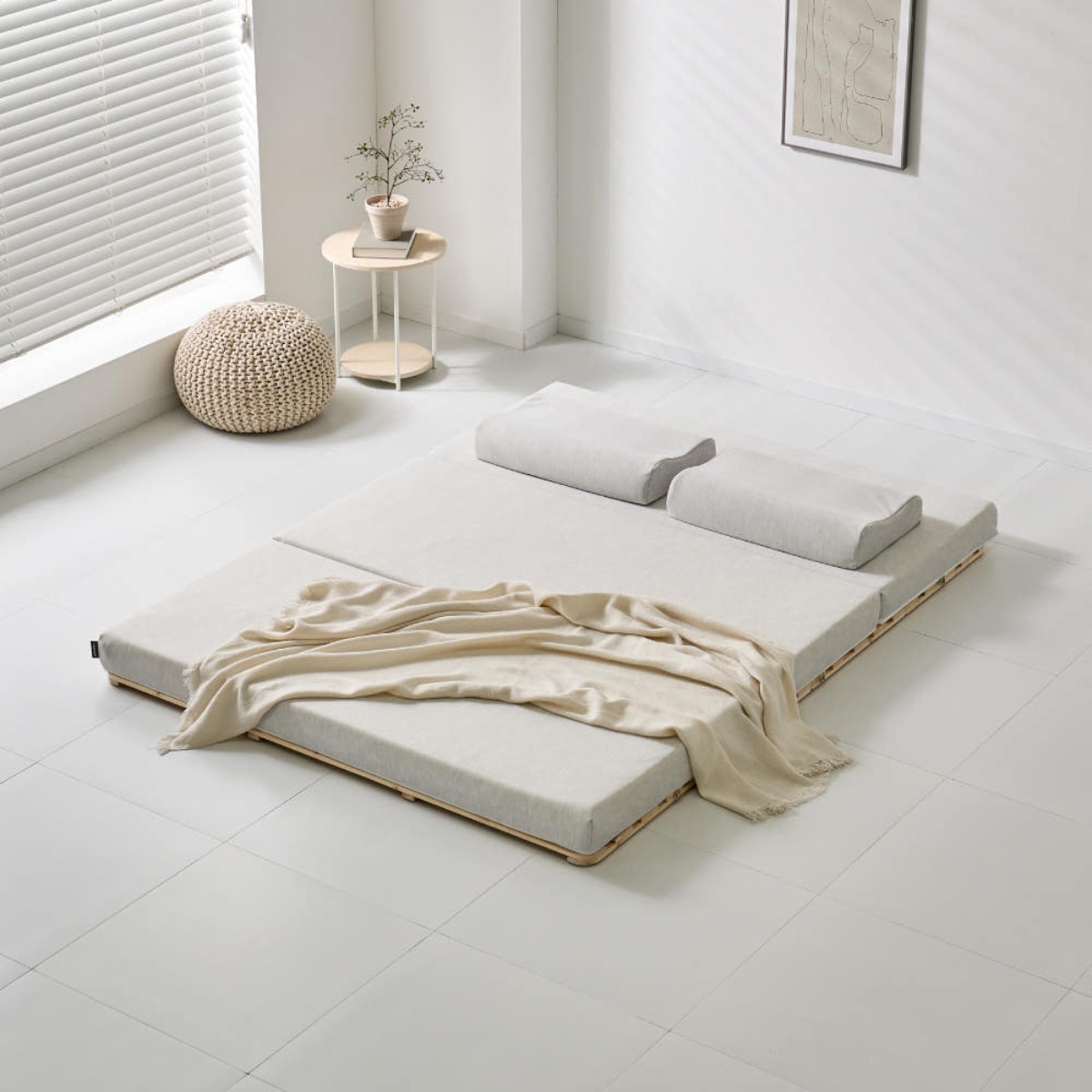 라폼 하이브리드 3단 접이식 천연라텍스 토퍼 매트리스 10cm 242,000원